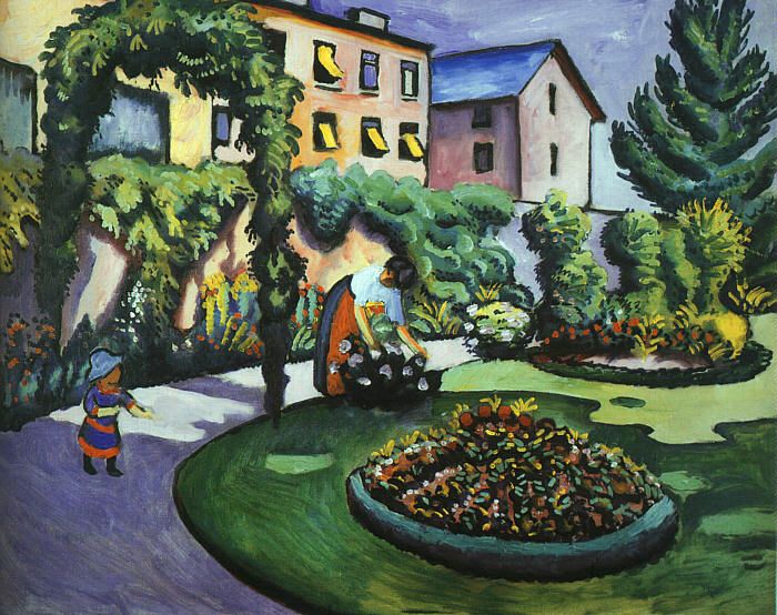 August Macke The Mackes' Garden at Bonn